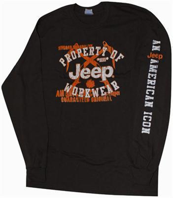 Jeep t-shirts - old toledo brands jeep workwear long sleeve t-shirt - jeept6m