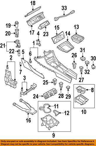 Volkswagen oem 6k0919341 front console-retainer