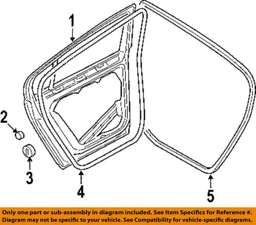 Volkswagen oem 3c5839701d5ap rear door-door weather strip