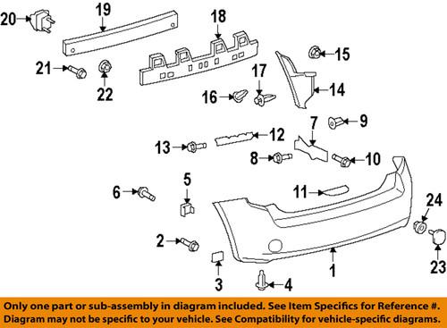 Scion oem 5259112270 rear bumper-side seal