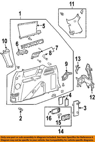 Toyota oem 62605ae010b0 side panel-lid