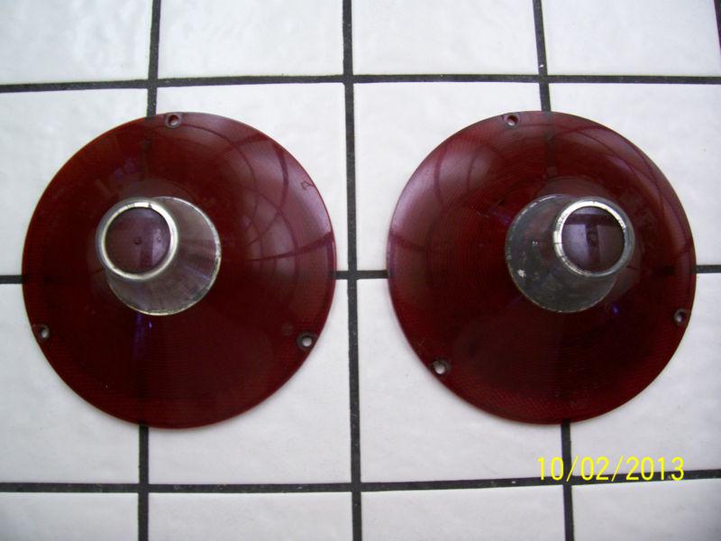 (2) vintage 1961 ford (except falcon) plastic tail light lenses