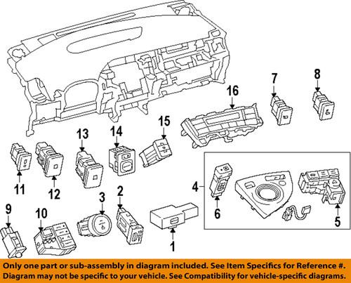 Toyota oem 5590047120 switch, a/c & heater control