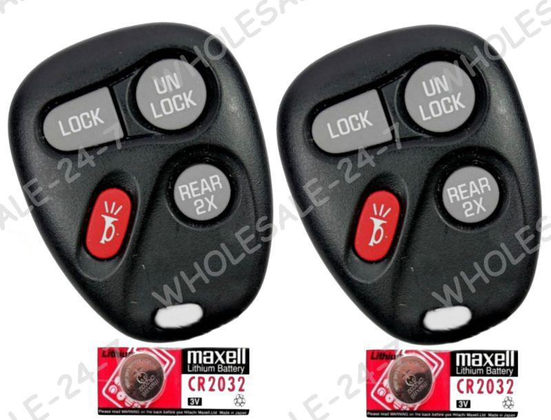 2 new gm keyless entry remote key fob clicker 16245100-29 w/ 2 extra batteries