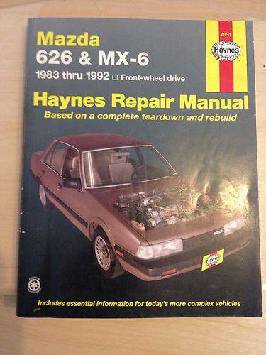 Mazda 626 & mx-6 haynes manual 1983 - 1992