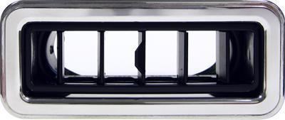 (2) vintage air louvers in-dash black/chrome rectangle 4.875 x 1.750"