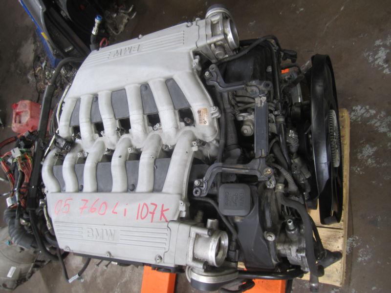 Bmw e65 e66 engine motor 6.0 v12 760li oem 11007524201 03-06 760i