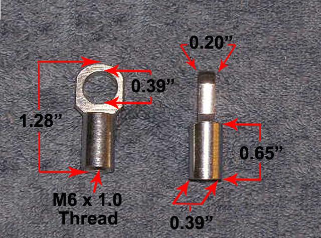 Rv trailer oem strut 100mm hole blade ring eye bolt pin end fitting m6 thread
