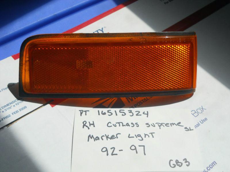 92 93 94 95 96 97 rh cutlass supreme marker light 1651324 1dayhand priority ship