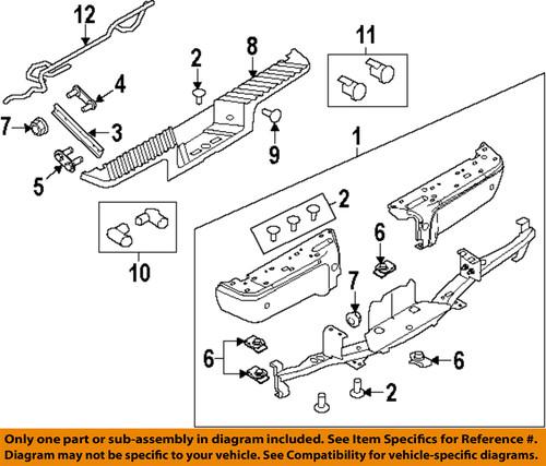 Ford oem 9c3z17b807ba rear bumper-step pad