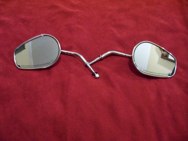 Harley davidson chrome tapered short stem mirror set