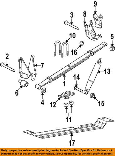 Ford oem 4l3z5705ga rear suspension-u-bolt