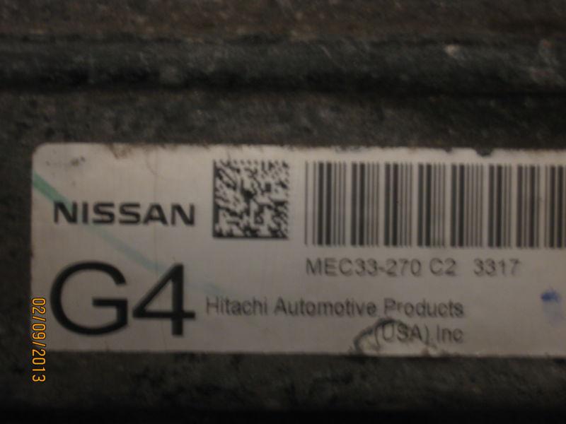 Nissan sentra ecm ecu computer g4/ mec33-270 c2  