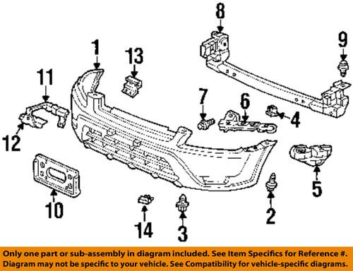 Honda oem 71198s9a000 front bumper-spacer