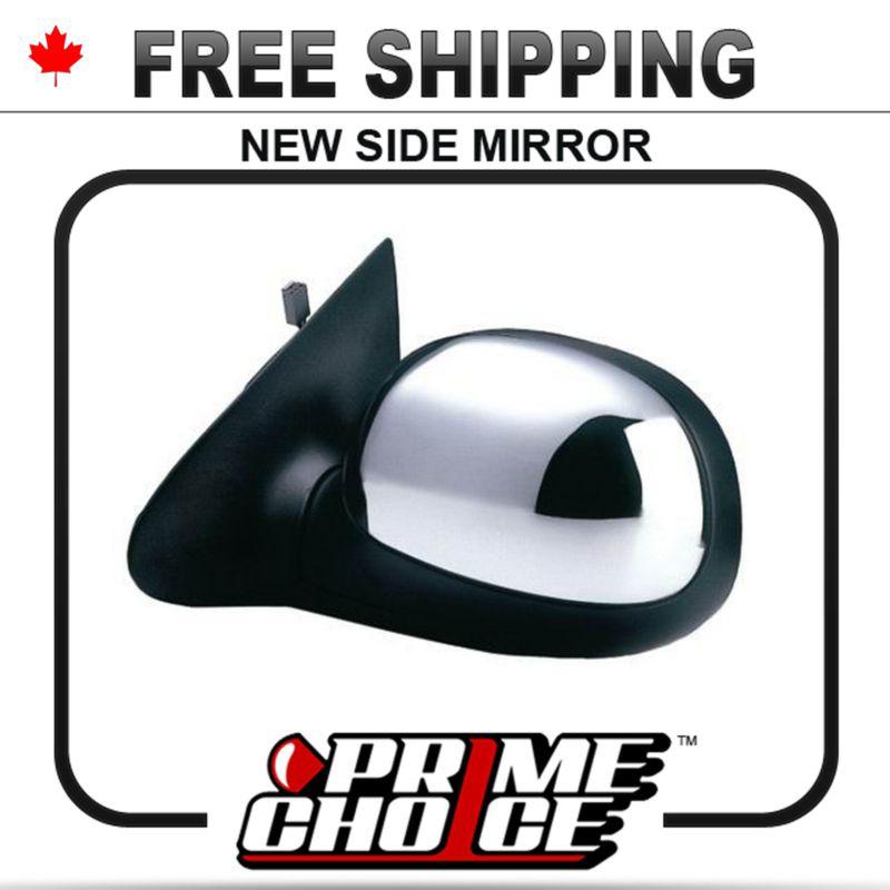 New chrome electric power driver side view mirror 1999-2003 ford truck left door