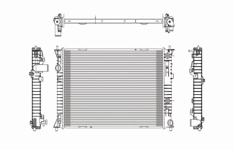 Replacement radiator ford fusion lincoln mercury auto 2.3l 3.0l l4 v6 6e5z8005c