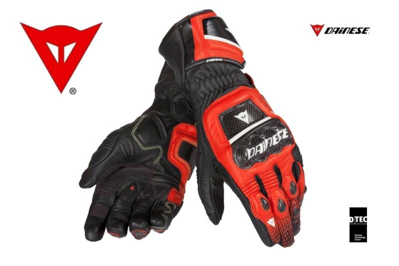 New - dainese guanto druids st -gloves- nero-rosso lava-bianco- size s