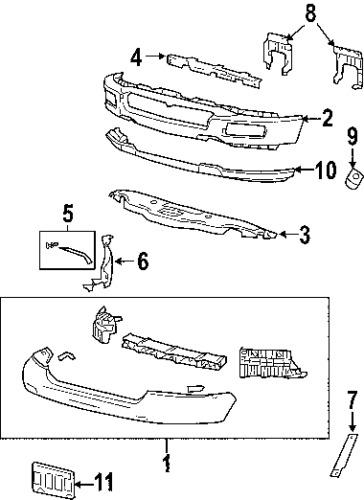 Lincoln 6l3z17a385aaa genuine oem factory original license bracket