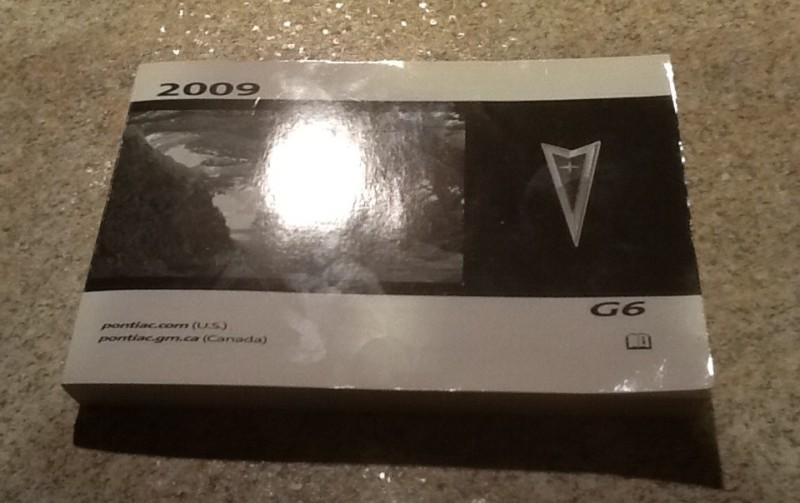 2009 09 pontiac g6 owners manual