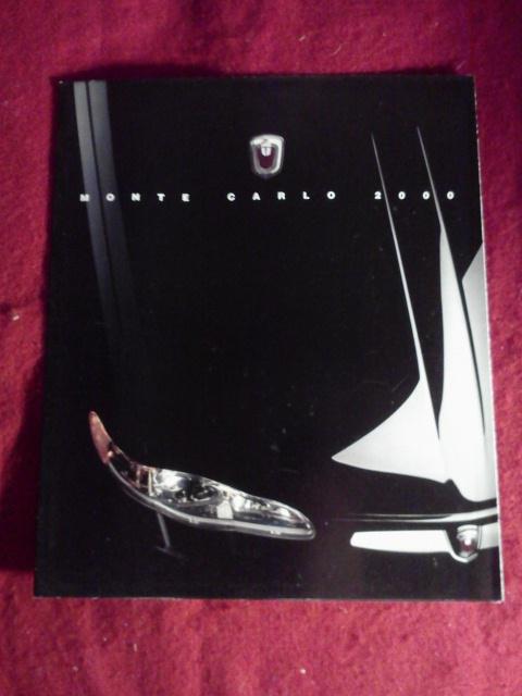 2000 chevy chevrolet monte carlo sales dealer brochure