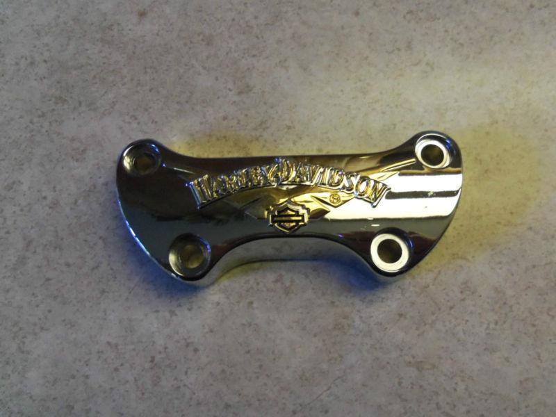 New harley davidson front frame badge with gold accents