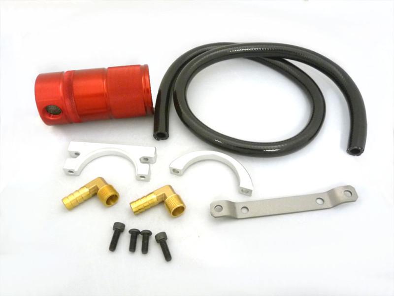 Obx air oil separator universal red 2.12" diameter , 4.0" height , 3/8" fitting