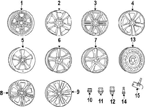 Dodge 6509421aa genuine oem factory original wheel nut