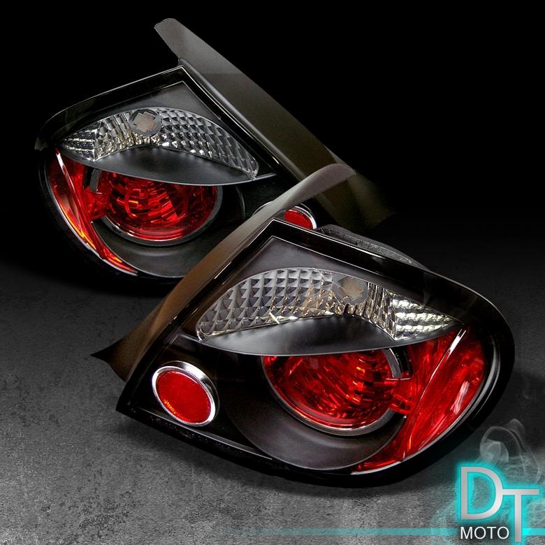 Black 03-05 dodge chrysler neon 4dr altezza tail brake lights lamps left+right