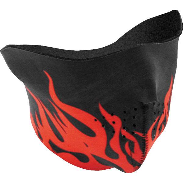 Red flames zan headgear flames neoprene half face mask