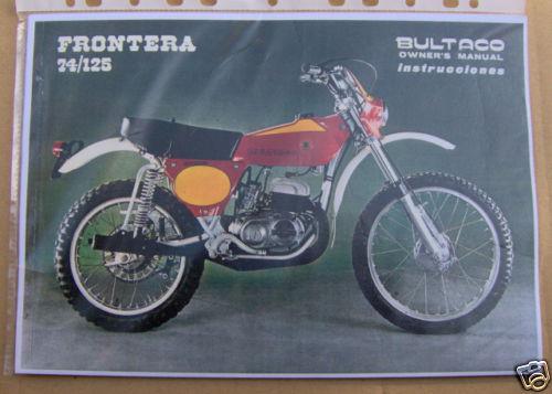 Bultaco frontera 74,174m+, photocopy a4 owner's manual