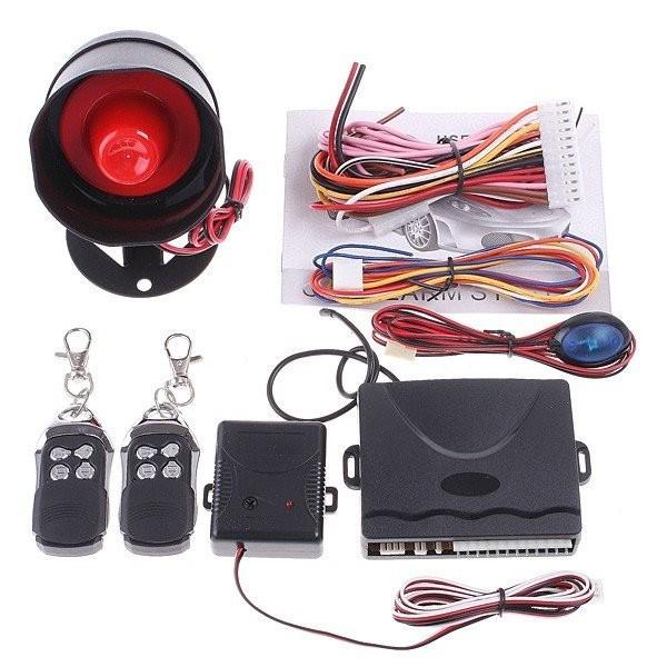Car alarm security system 1-way auto thief burglar 2 remote control protection