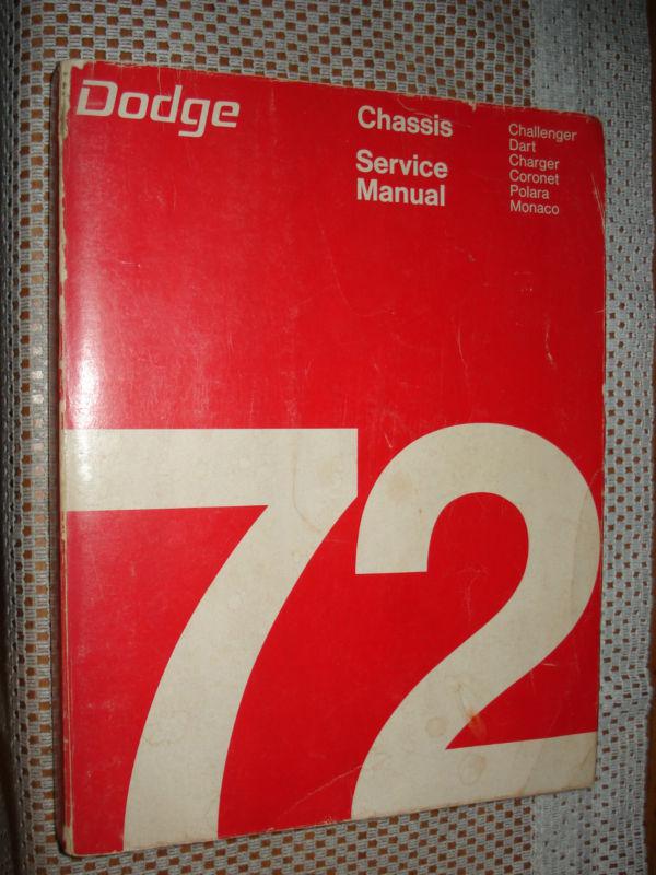 1972 dodge service manual original charger challenger coronet shop book original