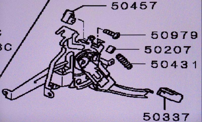 Genuine mitsubishi emergency parking brake pedal pad endeavor