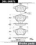 Centric parts 301.06871 front premium ceramic pads