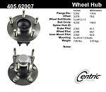 Centric parts 405.62007 rear hub assembly