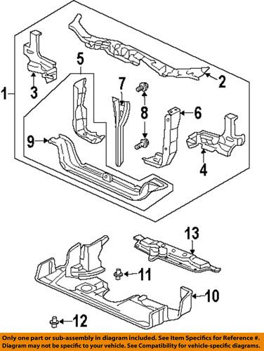 Honda oem 04601s9va01zz radiator support-side panel