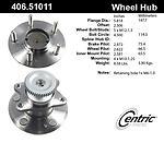 Centric parts 406.51011 rear hub assembly