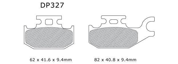 Dp standard brake pads rear fits yamaha yfm 450 kodiak irs 2006