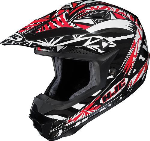 New hjc cl-x6 fuze offroad/motocross adult helmet, mc-1/red/white/gray, med/md