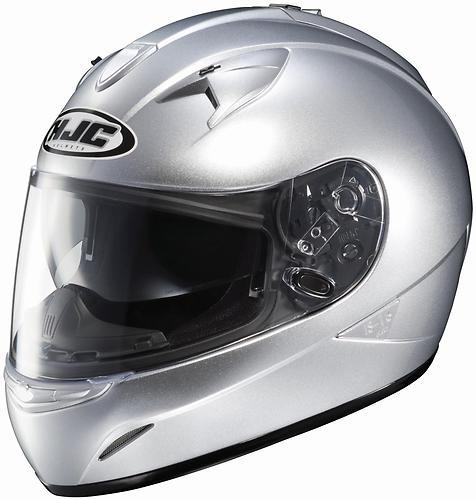 Hjc is-16 intergrated sunshield full-face helmet,metallic/silver/gray,small/sm