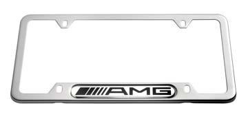 Genuine mercedes-benz amg stainless steel license plate frame bq6880087