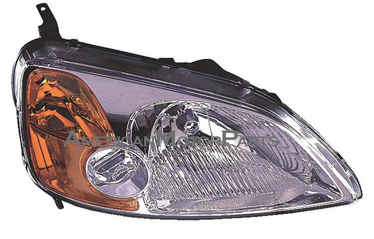 Right passenger side replacement headlight 01-03 honda civic 2dr - 33101s5pa01