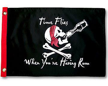 Pirate flag time flies when you're having rum 3' x 5' 611