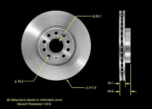 Bendix prt5639 front brake rotor/disc-disc brake rotor