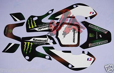 New monster graphic decals for klx 110 kx 65 pit bike