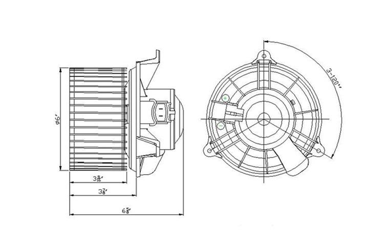 Replacement blower motor 05-07 ford 500 freestyle mercury montego 5f9z19805da