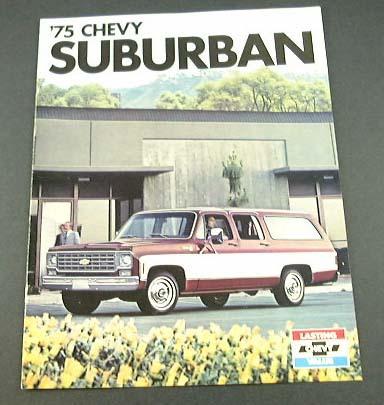 1975 75 chevrolet chevy suburban truck brochure k20 c10