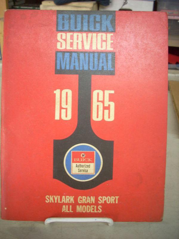 1965 65 buick skylark gran sport shop service repair manual book