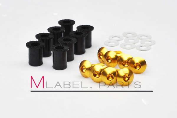 Gold windscreen fairing bolts kit gsxr 600 750 1000 1300 r hayabusa 99-08 11 12