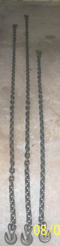 3 heavy duty tow truck chains car hauler wrecker 3/8 10mm ha1000 6' 8' 9' 